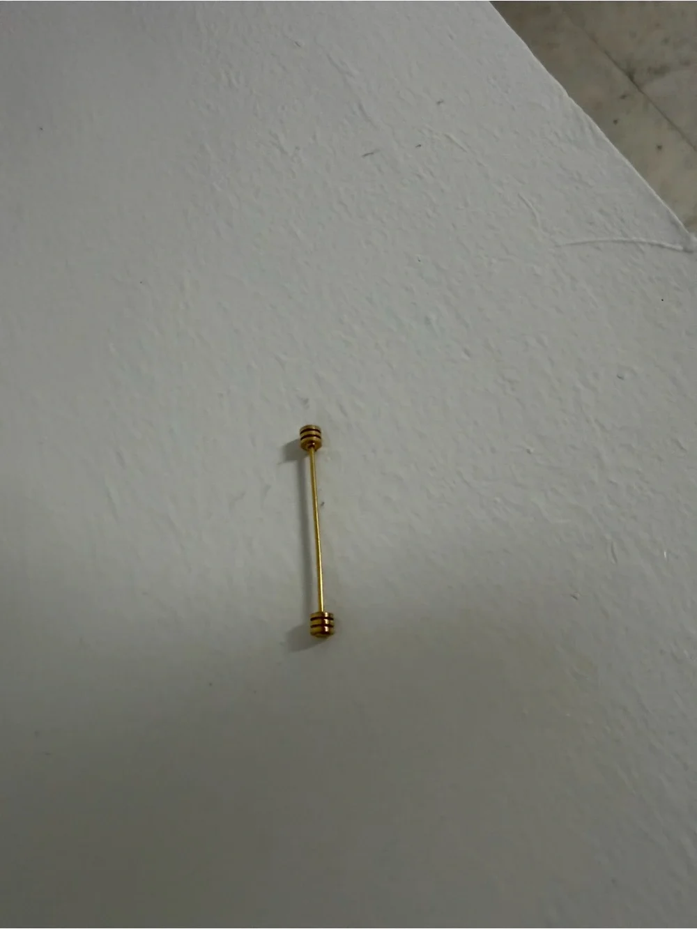 Vintage Gold Tone Barbell Collar bar Mid century formal